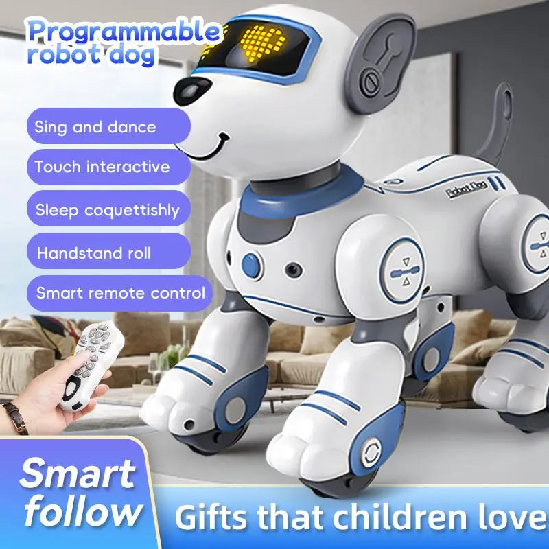 Interactive RC Robot Dog, Programmable Auto-Following Electronic Pet,