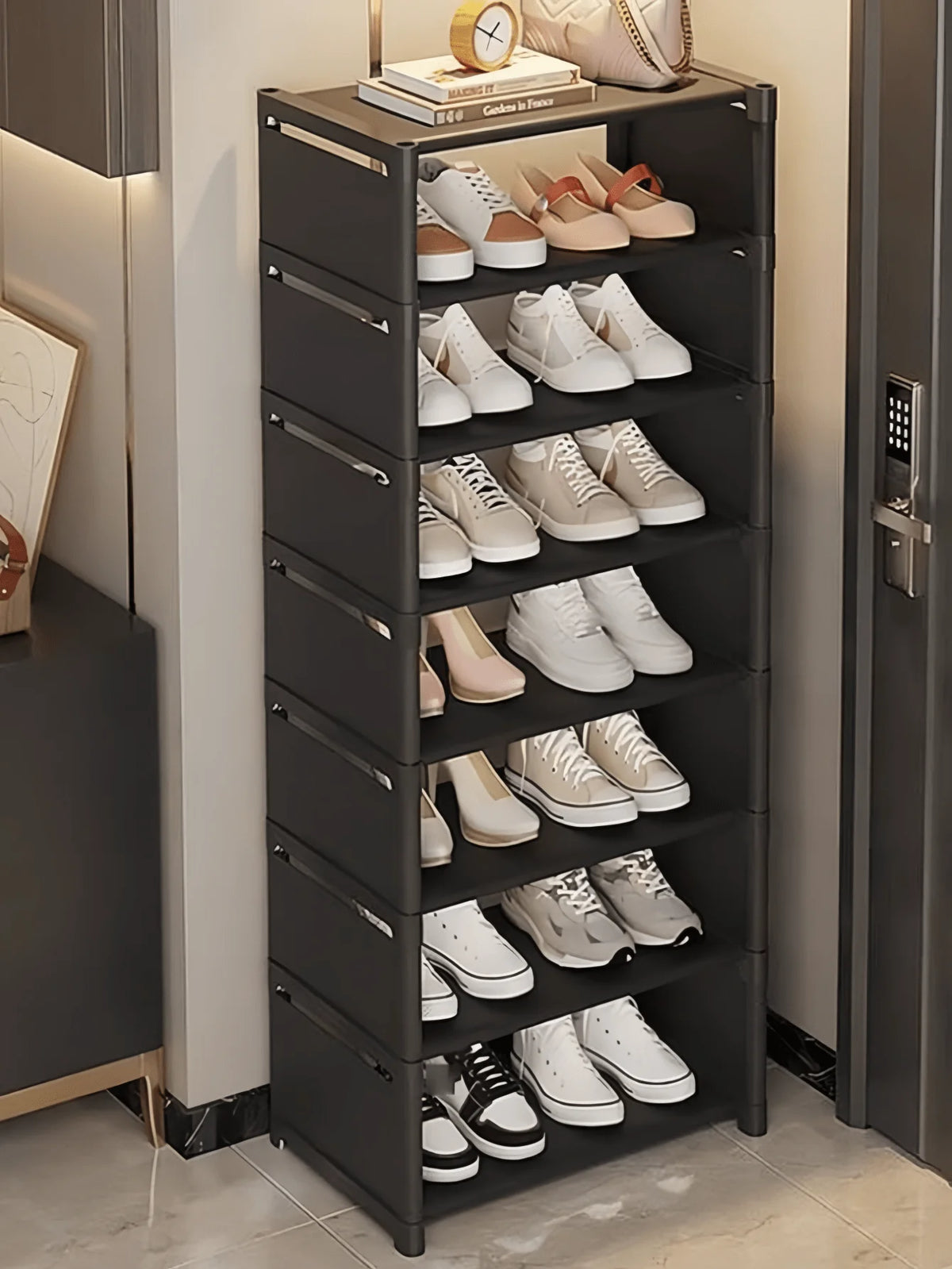 1PC Home 8-Layer Single-row Shoe Rack, Living Room