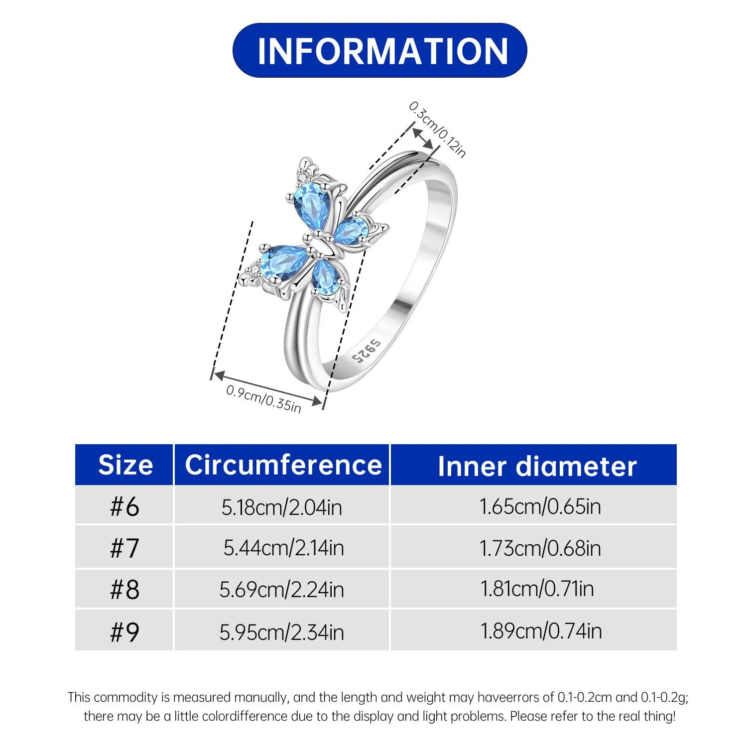 Original Design Sparkling Zircon Butterfly Ring 925 Sterling Silver Elegant Fine Jewelry for Women Wedding Daily Party Gifts