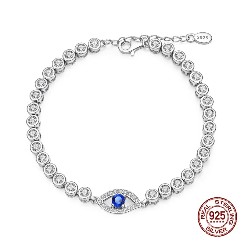 Sparkling Star Bracelet 925 Silver Original One-Size-Fits-All Soft Links Bracelet Zircon Chain For DIY Charms Jewelry Gift New