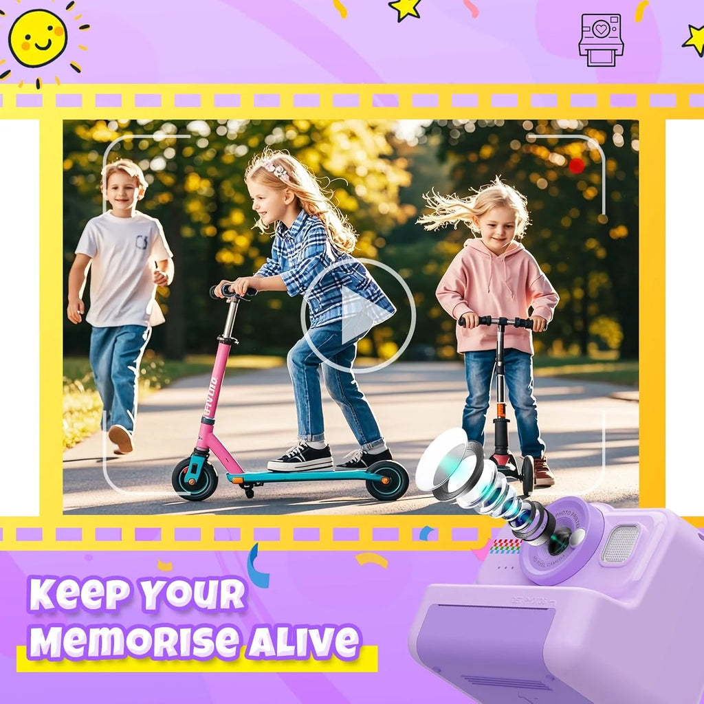 Kids Camera Instant Print, 1080P HD Instant Print Camera for Kids