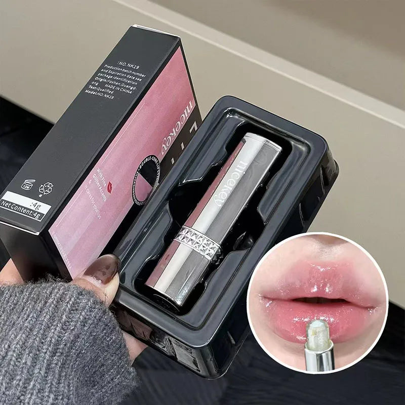 NICEKEY Silver Diamond Lipstick Moisturizing Lips Makeup