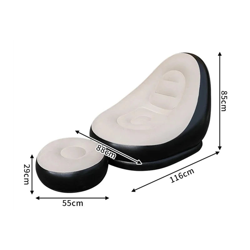 Stocking Stuffers Inflatable Lazy Couch Sofa Set, Foldable Recliner
