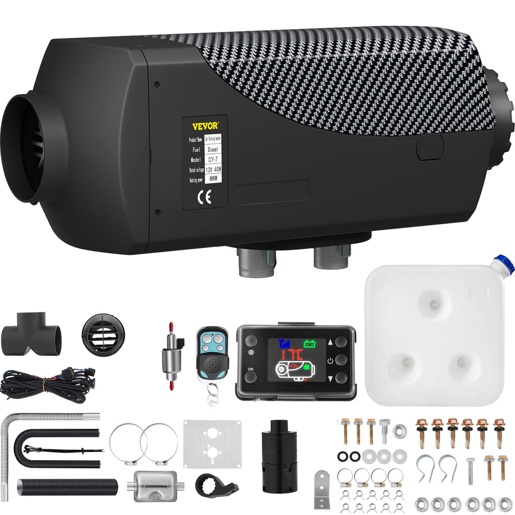SucceBuy 8KW Diesel Air Heater Muffler Diesel Heater 12V Remote Control