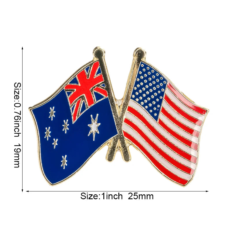 Australia Flag Badge Brooch Natinal Lapel Pins Flag Lapel Pins Country Flag Badge