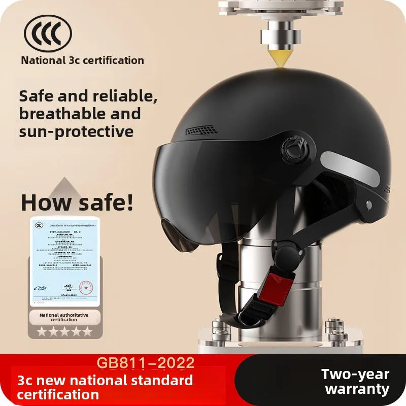 New Electric Bike Motorcycle Half Helmet - Unisex Safety Helmet for Men & Women