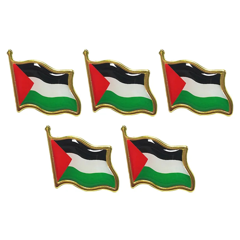 5-80Pcs Palestine Metal Flag Lapel Pin Badges For Clothes Backpack Brooch Delicate Souvenir Badge Pin Palestinian Brooch Gifts