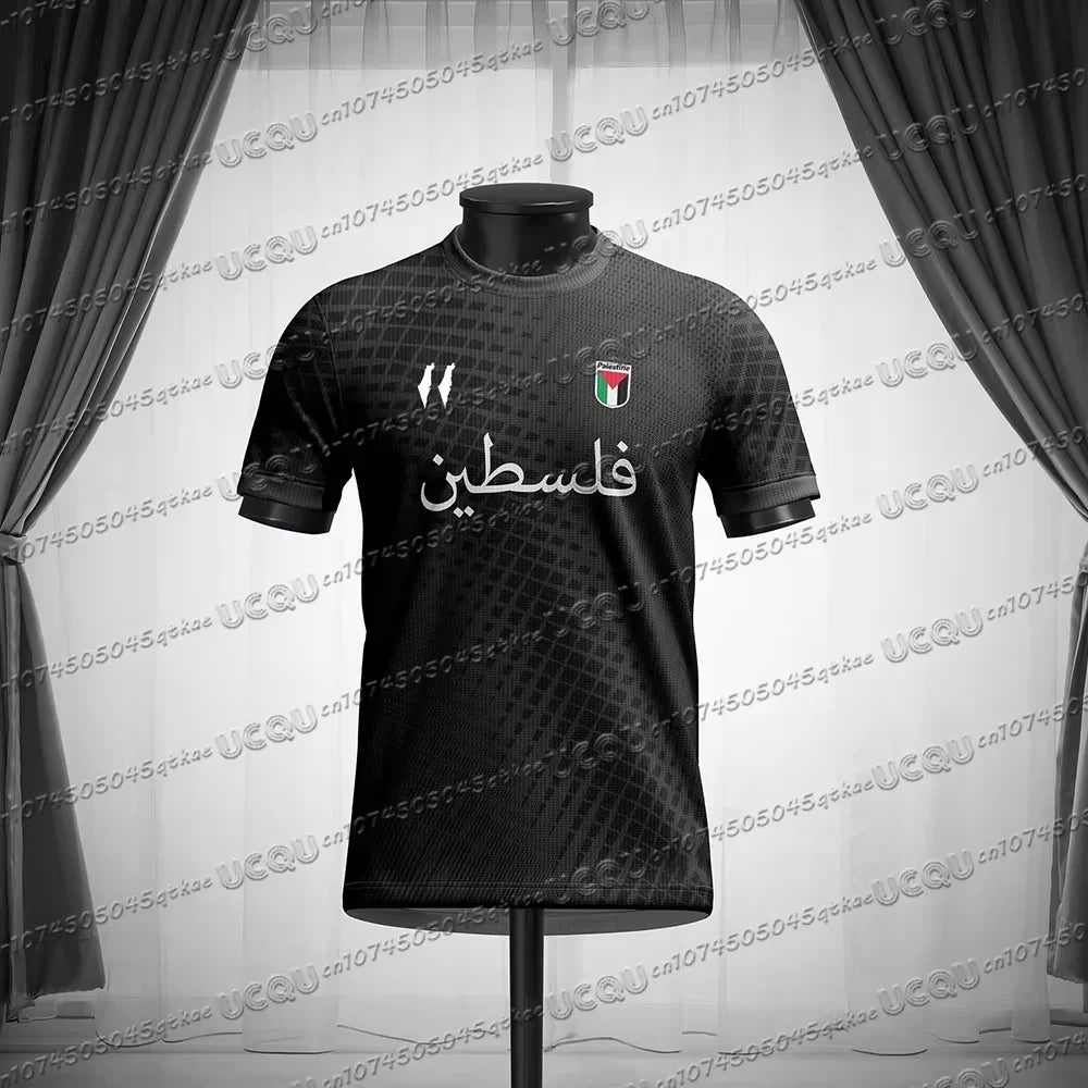Palestine Football Jersey Summer Sports Short Sleeve Flag 3D Print Tee Summer Men'S Outdoor Fitness Training T-shirt Sport Top