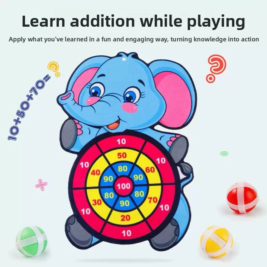 1set- Dart Board for Kids with 3 Sticky Balls Indoor Outdoor Sport