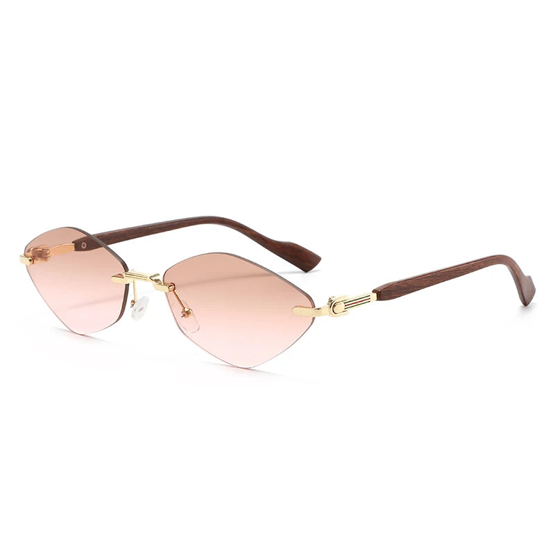Rimless Diamond Shape Women Sunglasses 2026 Vintage New in Sunglasses Trendy Girls Sun Glasses Очки Солнечные Женские
