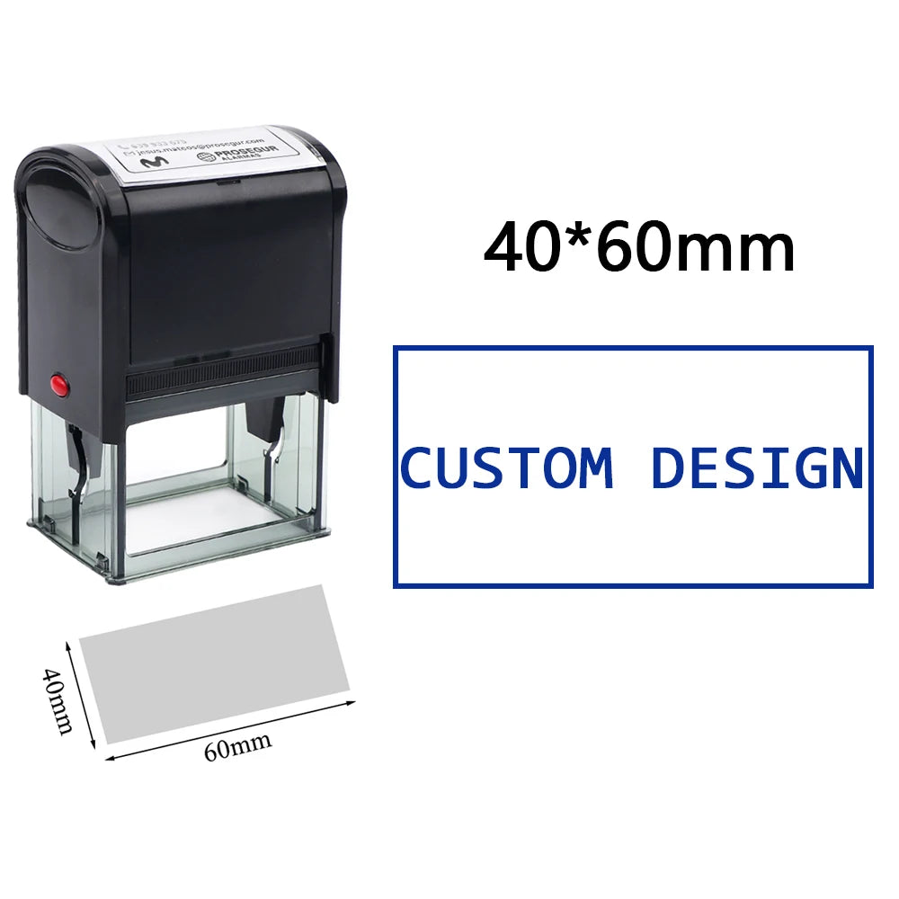 Customize LOGO Self-Inking Stamp Rubber Kit Self Ink Dial Seal Business Number Monogram Printing Stamp Multiple Ink Color Option