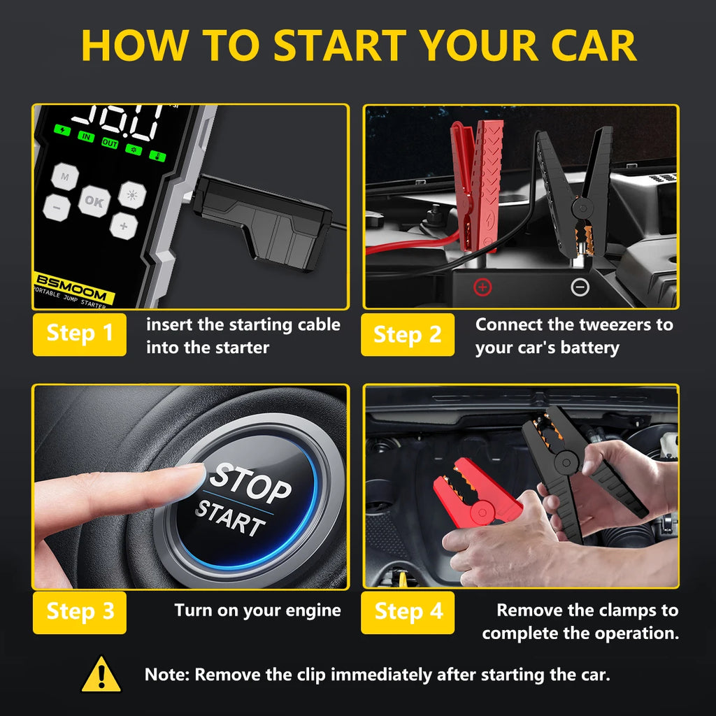 150PSI Air Pump Car Battery Emergency Boosters ,7000A/1500A PEAK Car Jump Starter Power Bank ,Portable Starting Device Car Starter New,Cars with USB Ports And LED Flashlight, 26800mAh/21800mAh Portable Car Jump Starter, Batte