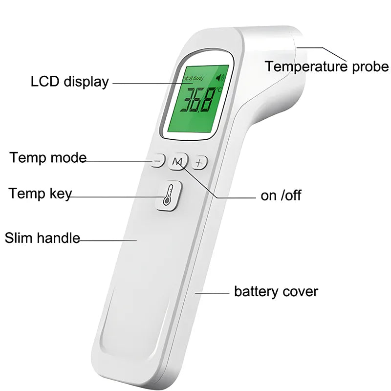 Infrared Thermometer Body Digital Electronic Non-contact Forehead Measure Temperature Tool ABS Forehead Thermometer