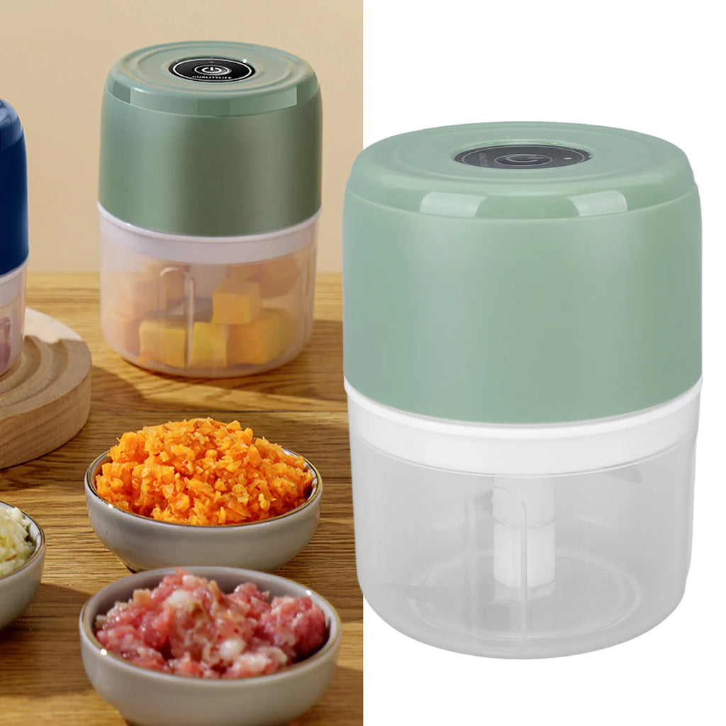 Electric Garlic Chopper Onion Mincer Portable Food Processor USB Charging for Vegetable Pepper Baby Food Seasoning 250ml