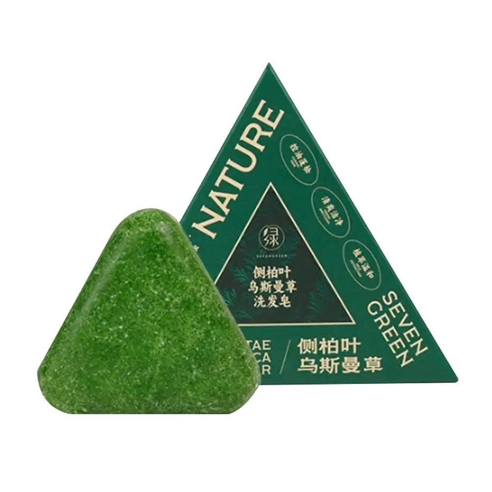 120g Seven Green Platycladi Usman Grass Handmade Shampoo Soap