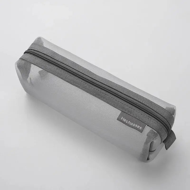 Cute Aesthetic Transparent Mesh Pencil Case
