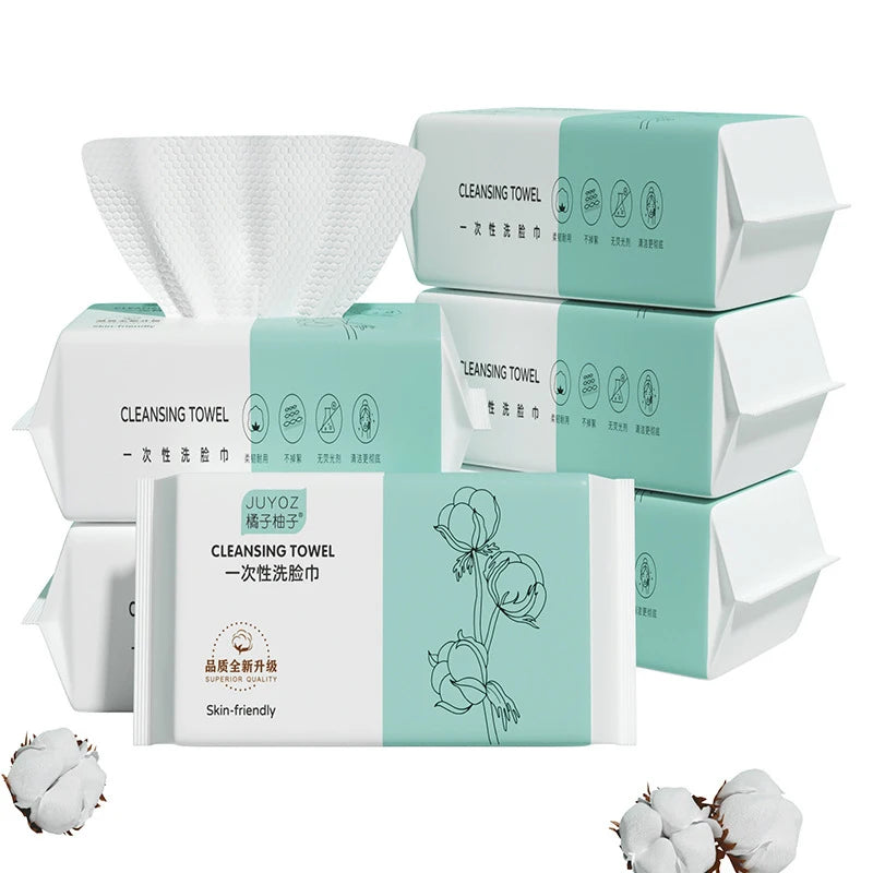 Disposable Pure Cotton Pearl-Patterned Face Towel,