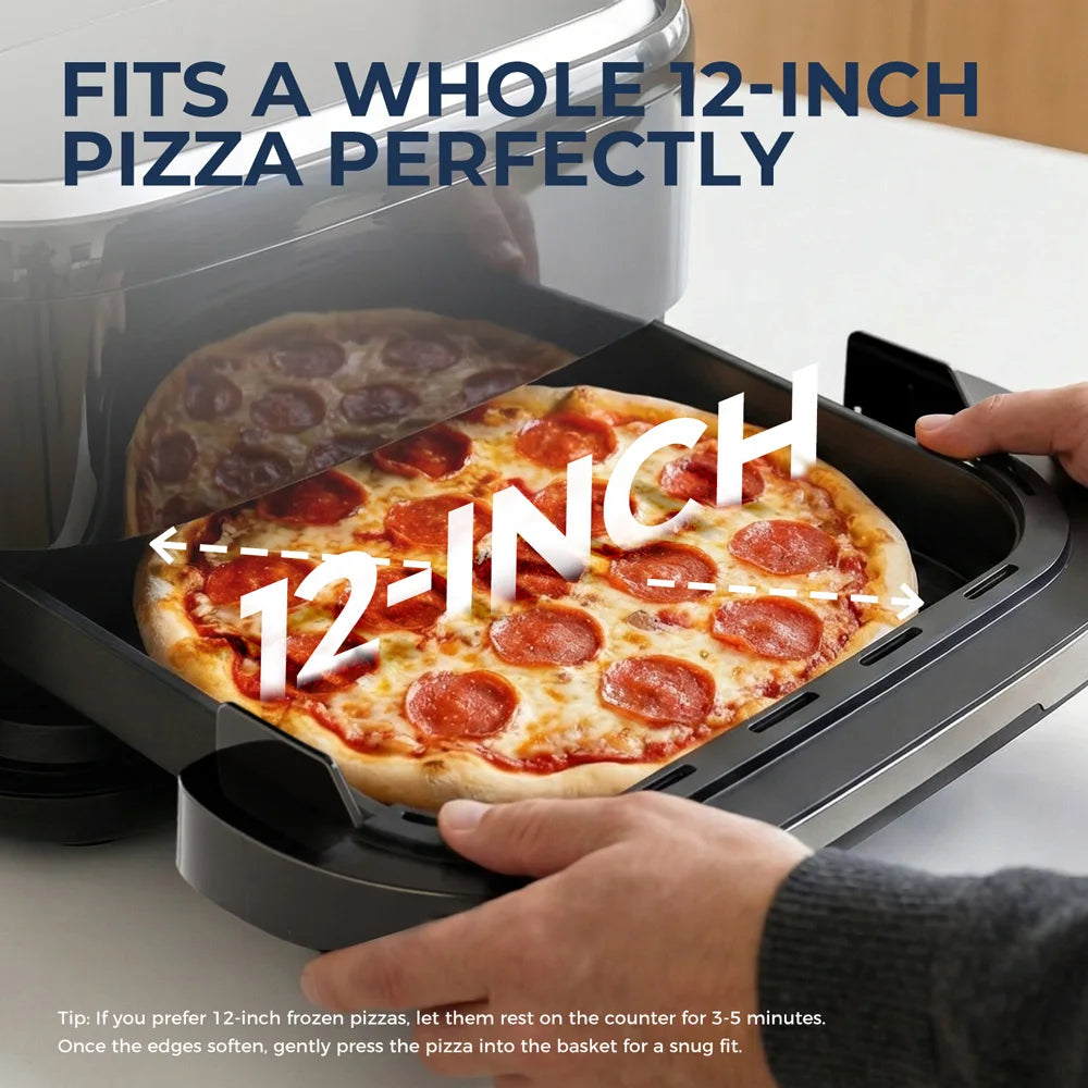 4.2L Digital Air Fryer 12-inch Pizza Maker 40-230℃ with Large Capacity & Visible Window
