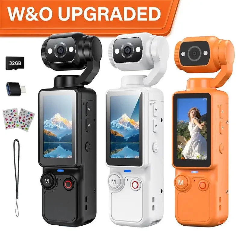 2026 New Portable 1MP Digital Camera with 4K Video, 16x Zoom & 180° Rotating Lens - Night Mode, Autofocus, Flash
