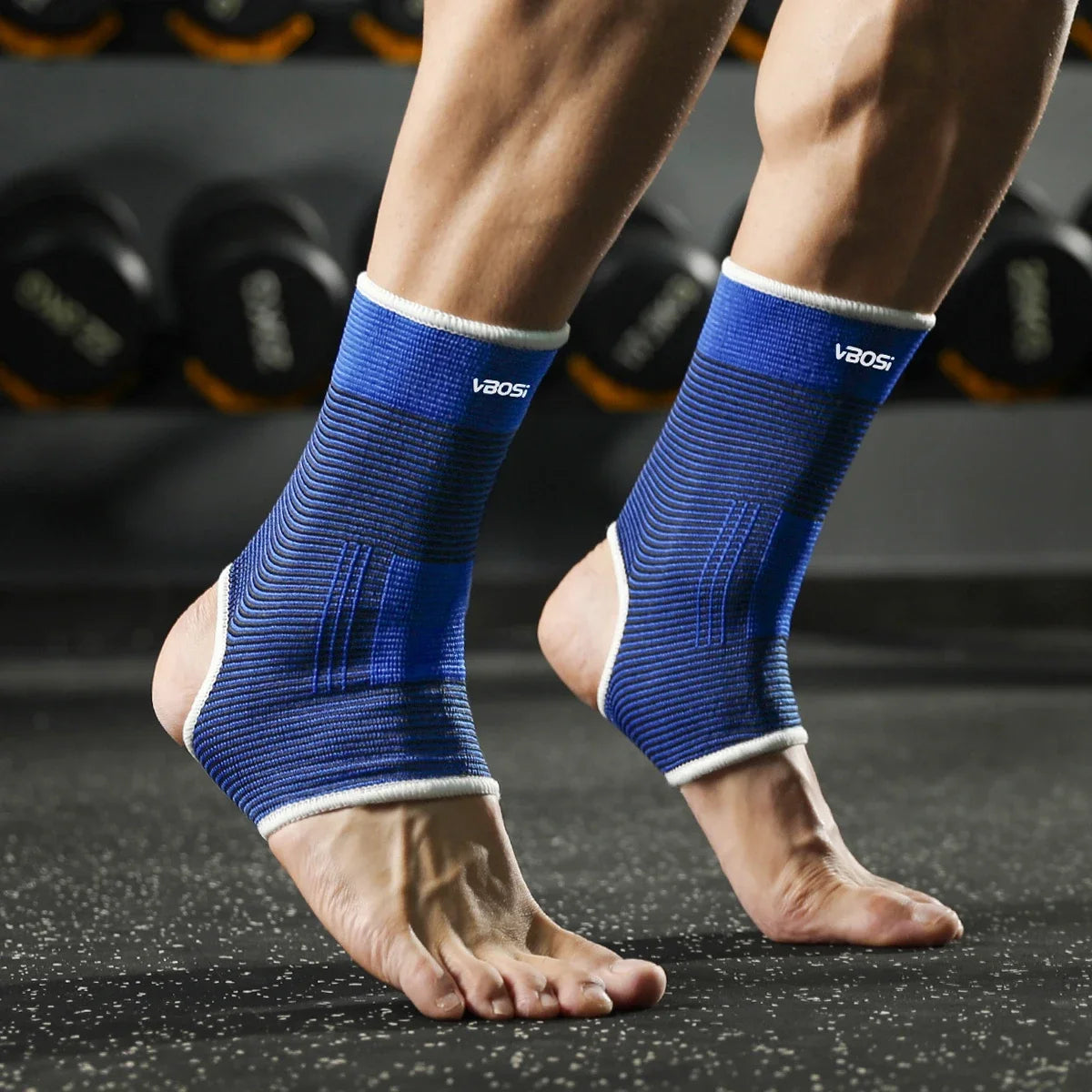 VBOSI Breathable High Elasticity Ankle Support Brace Compression Sleeve for Sports Basketball Running Gym Injury Protection
