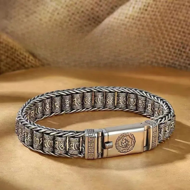 925 Sterling Silver Bracelet Vintage Men Bracelet for Man Women Fashion