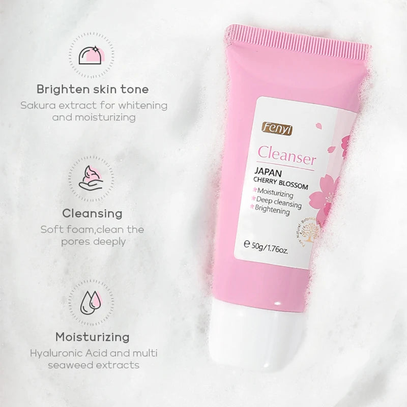 Vitamin C Sakura Facial Cleanser Face Wash Foam