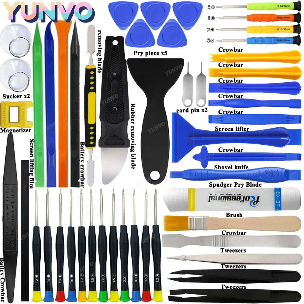 Professional Mobile Phone Repair Tool Kit, Precision Screwdriver Set for iPhone Android, Multi-Function Disassembly Opening Tool