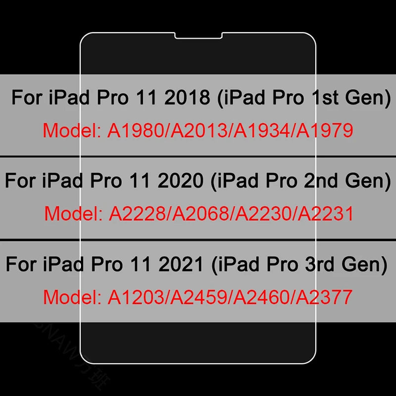 3Pcs Tempered Glass Film For Apple iPad 10th 9th 8th 7th Mini 6 5 4 3 For Apple iPad Air 5 4 3 Pro 12.9 11 2022 2021 2020 2018