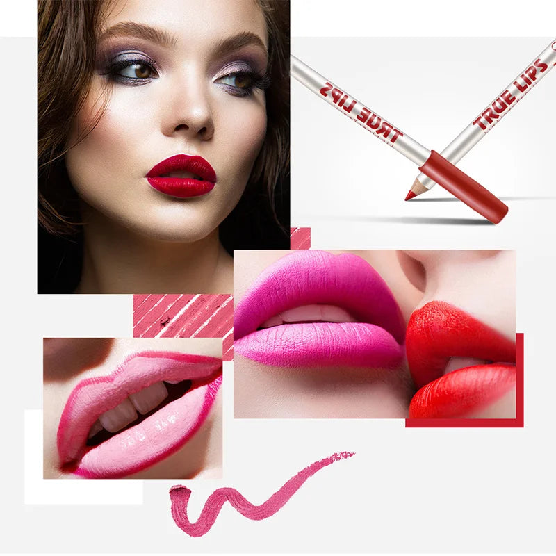 12 pcs Long-Lasting Lipstick Set with Professional Lip Liner Pencil