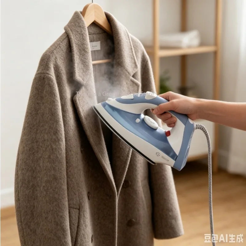 2000W Powerful Steam Iron for Clothes, Adjustable Temperature, Anti-Drip, Self-Cleaning Function, Professional Garment Steamer for Home and Travel
