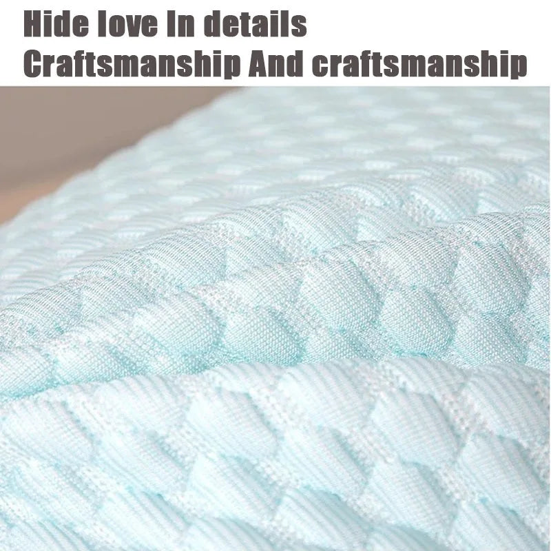 1PC Cool Bean Ice Silk Pillow Down Alternative Microfiber Filling Breathable