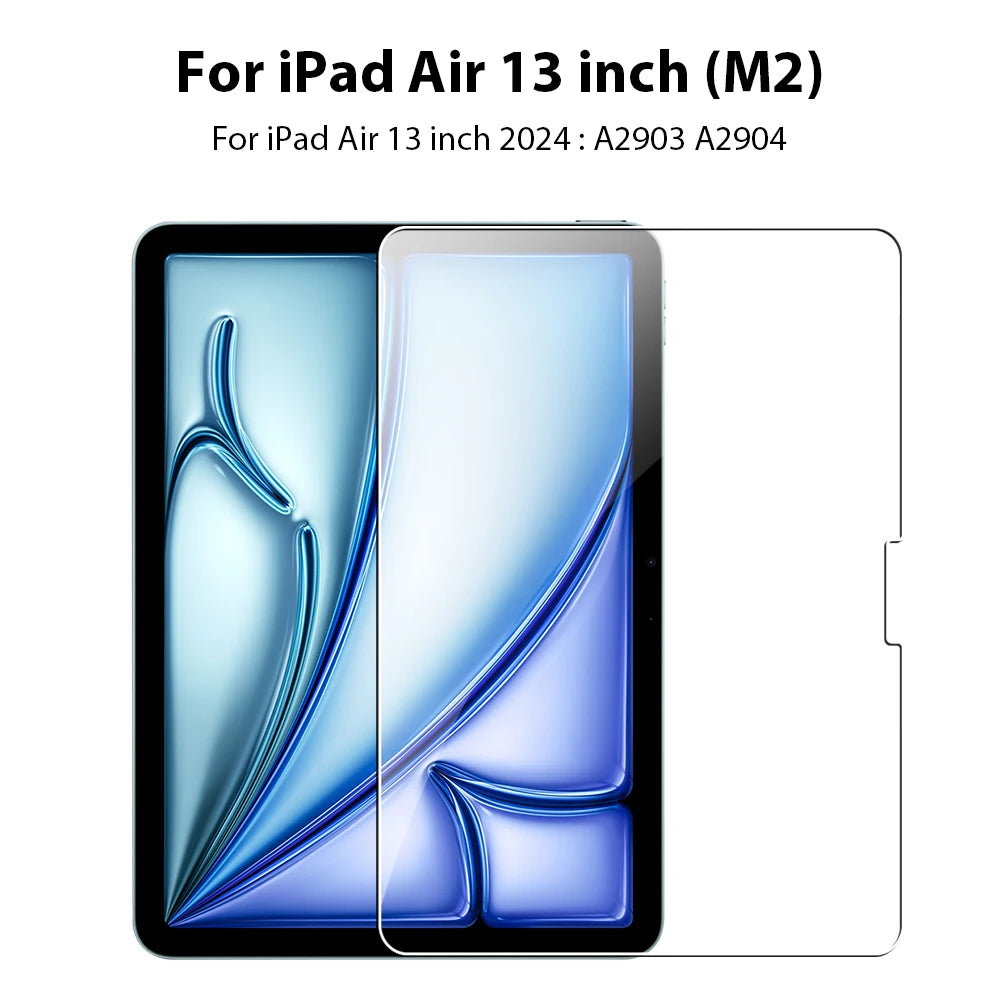 Tempered Glass Screen Protector For iPad A16 Air 13 11 5 4 M3 2025 10th Generation For iPad Pro 12.9 M4 M2 9th 7th Mini 6 7 Film