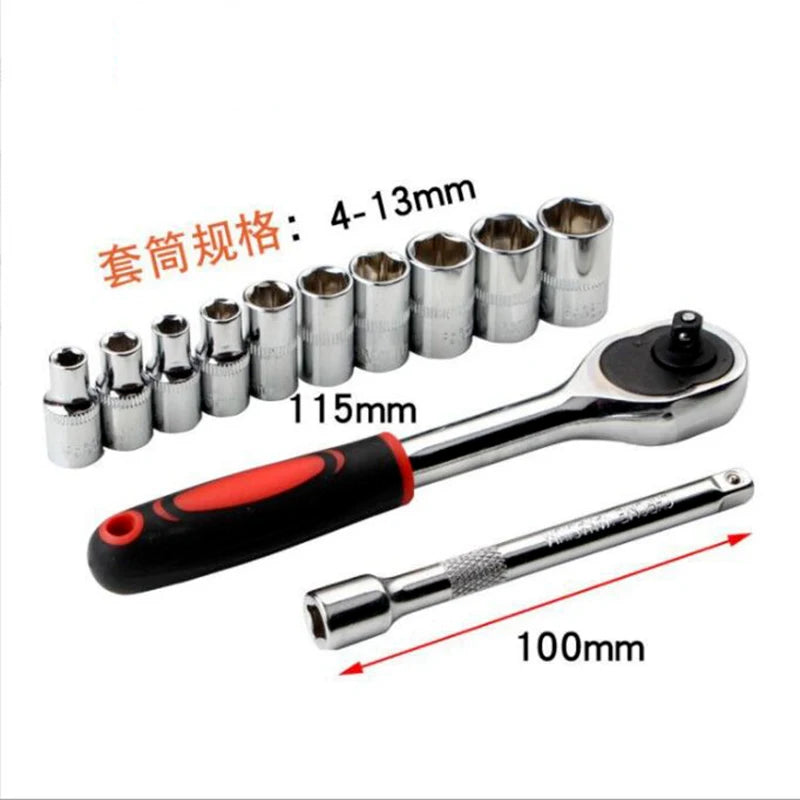1/4 3/8 1/2 inch Socket Wrench Set Extension Rod Multi-function