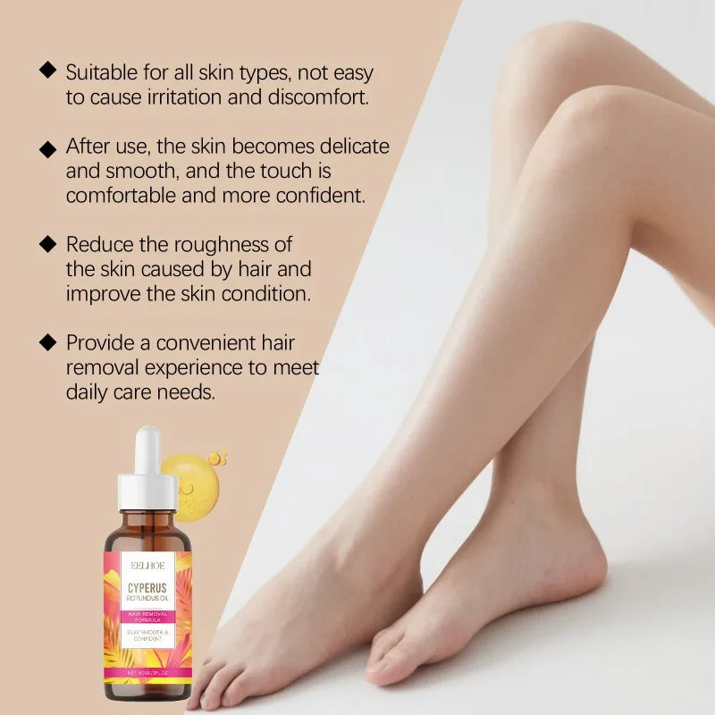 Cyperus Rotundus Oil Body Post Hair Removal Soothing Oil Hair Growth Inhibitor Depilatory After Epilation Care for Smooth Skin