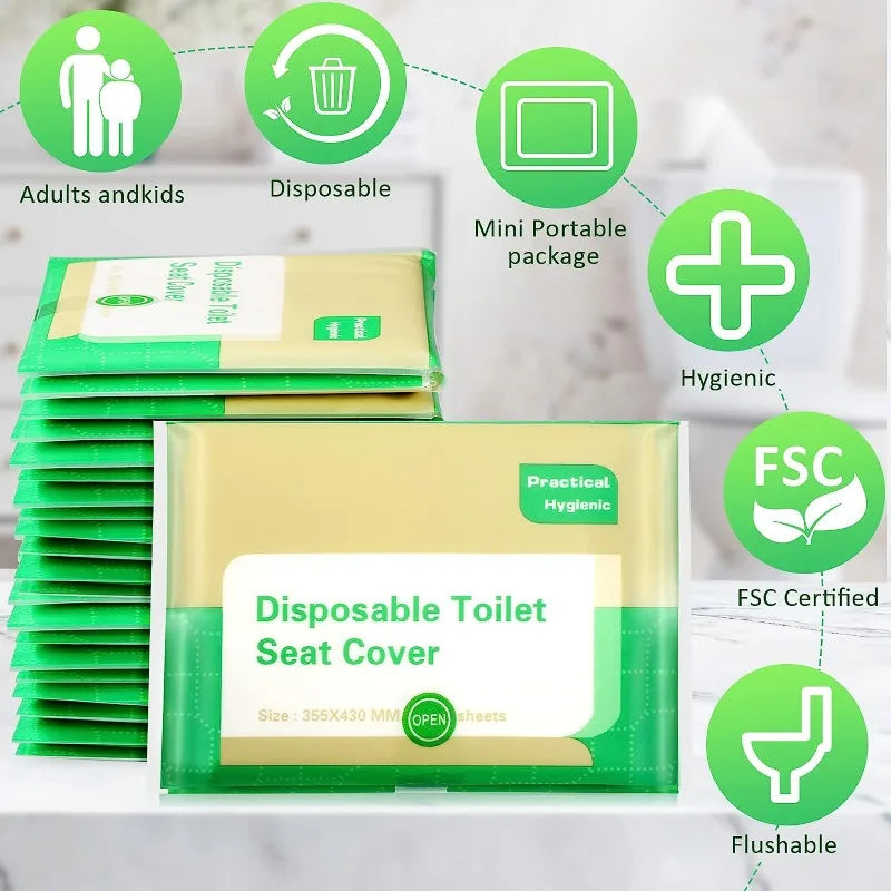 Disposable Toilet Seat Cover Portable Travel Camping Hotel Bathroom