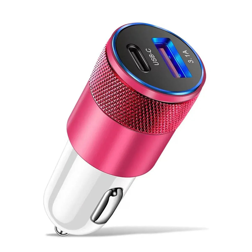 66W USB Car Charger Type C Fast Charging Phone Adapter