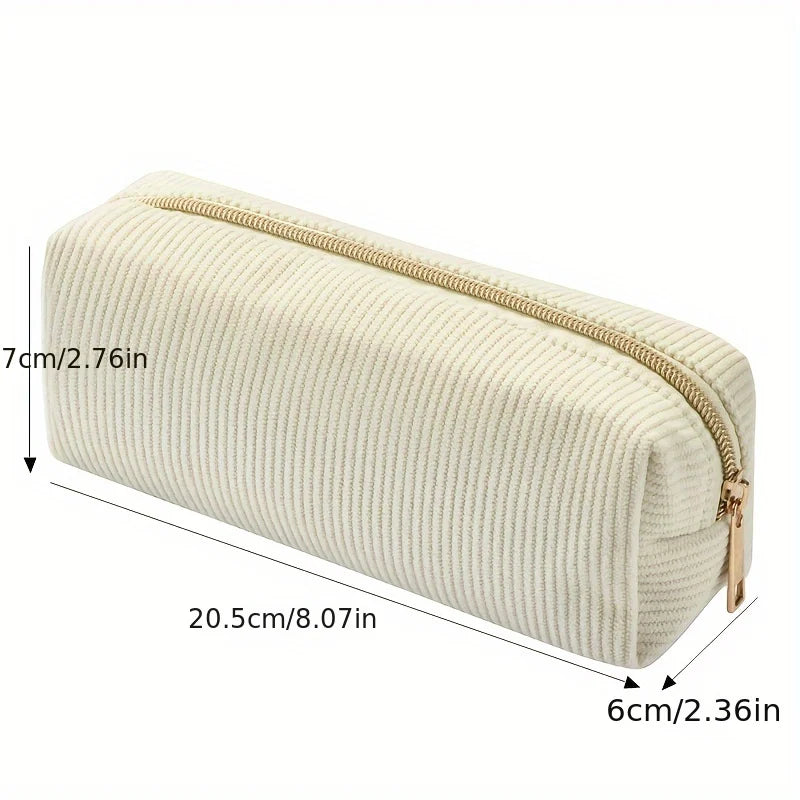 Durable Corduroy Pencil Case