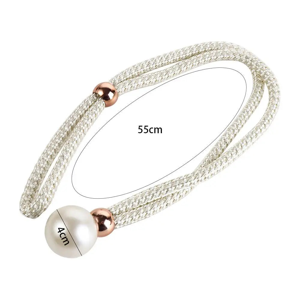 1PC Adjustable Pearl Curtain Clip Buckle Curtain Holder Pearl Binding Hook Home Decoration Accessories Curtain Tieback