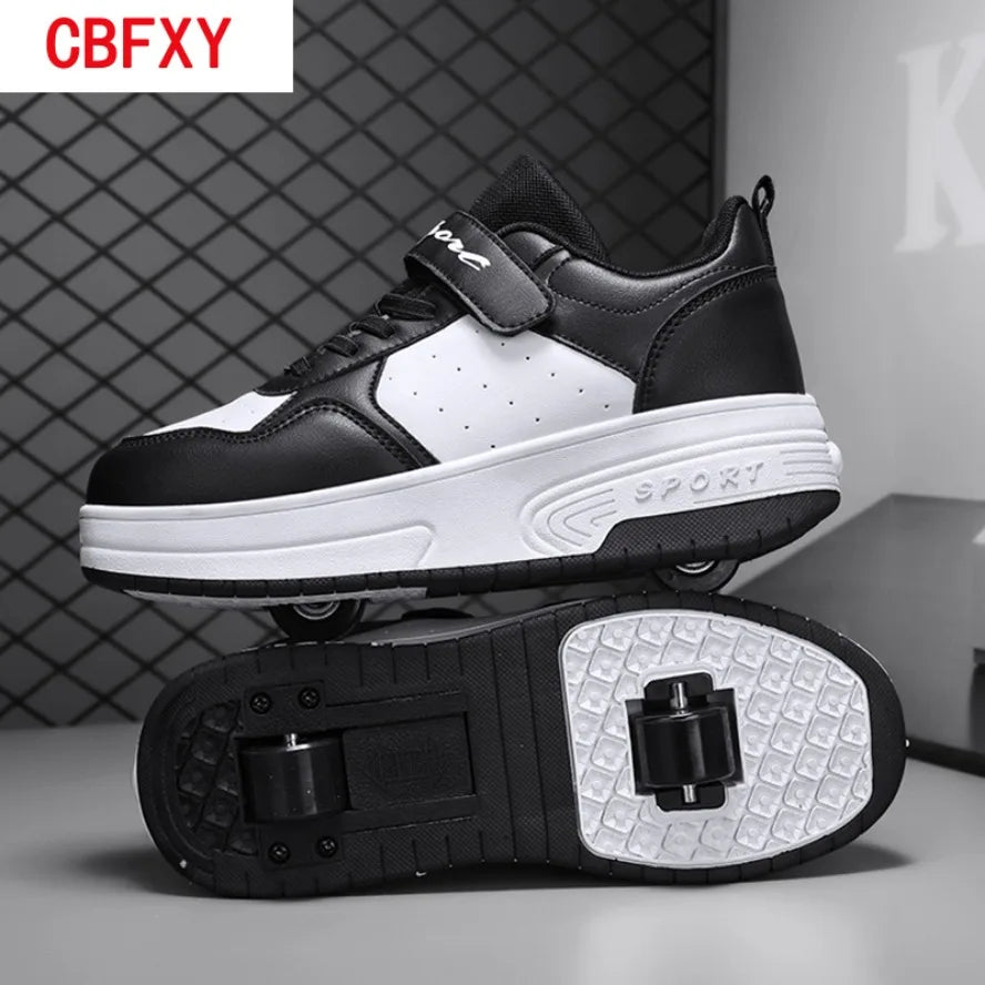Ultra-Light Detachable Student Roller Skates With Two Wheels