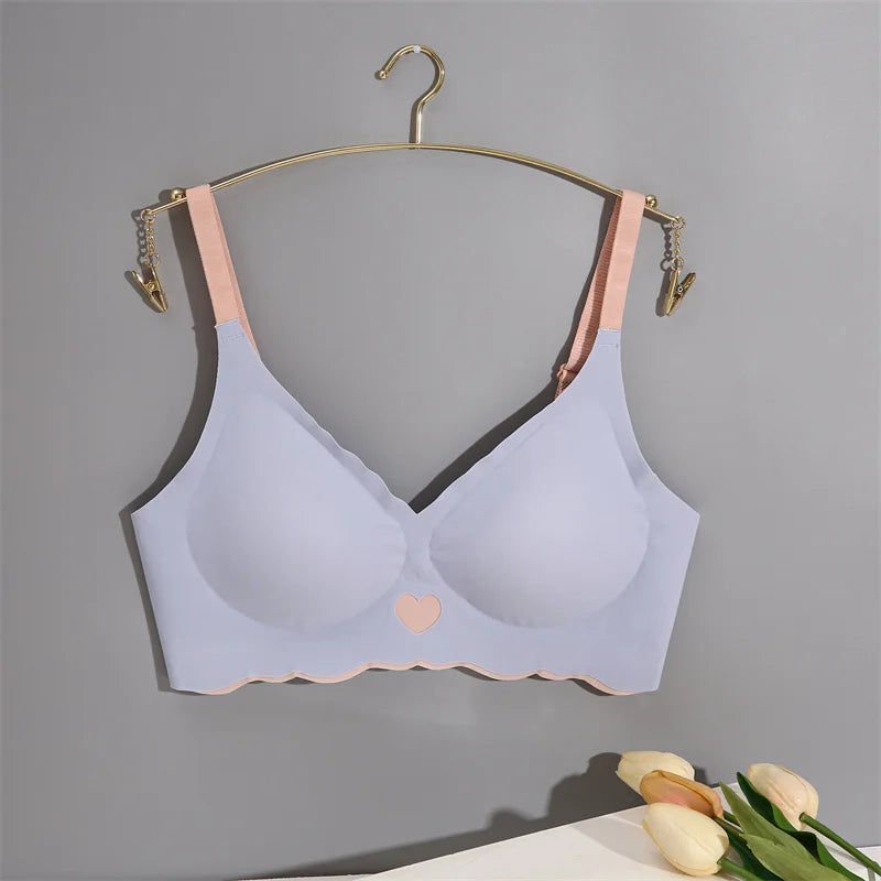 Women Sexy Bras Cute  3/4 Cup Seamless Bralette Women's Solid Color
