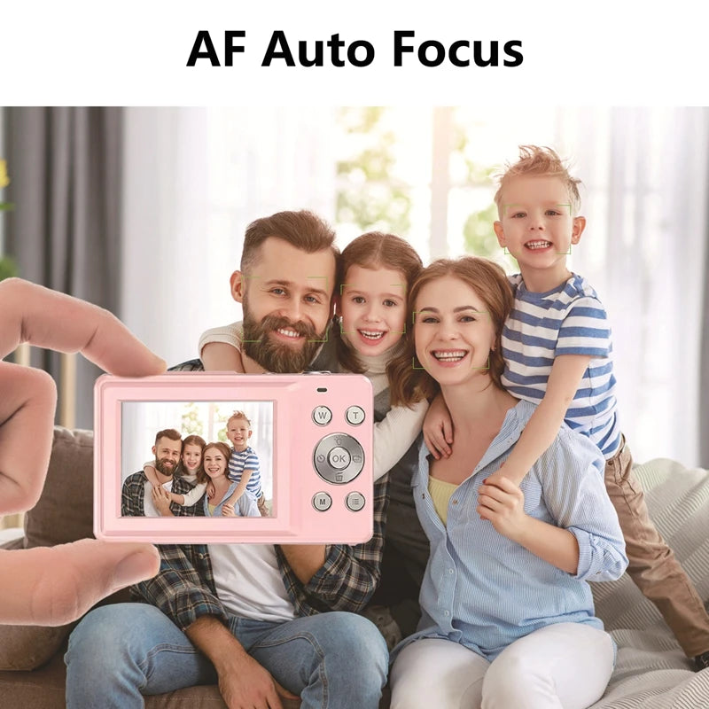 4K Digital Camera 48MP Dual Screen, Auto Focus Anti-Shake 16X Zoom