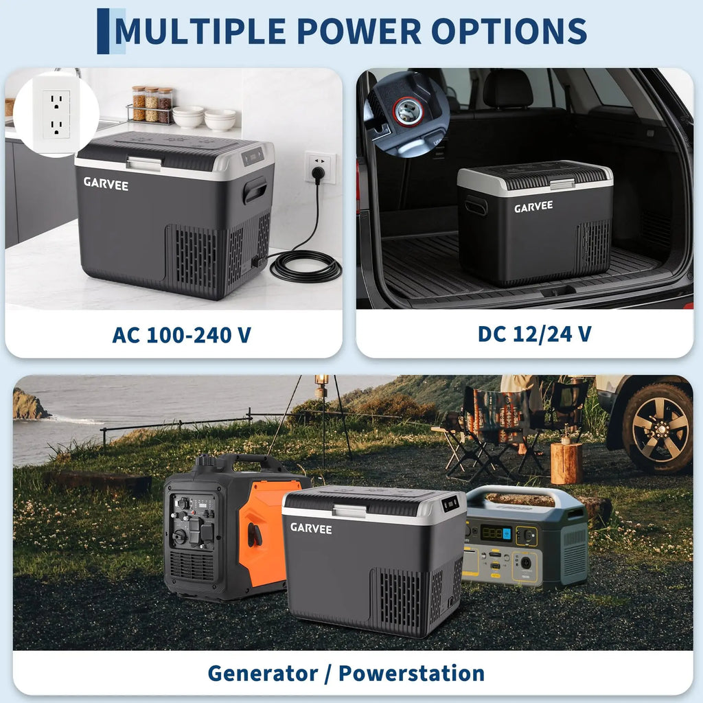 19QT 12V Portable Fridge Compressor Cooler Car, Truck Camping Road Trip