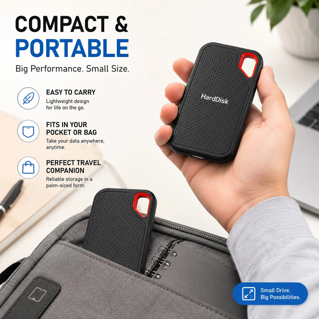 Handy Portable External Hard Drive 1TB 2TB External Hard Disk