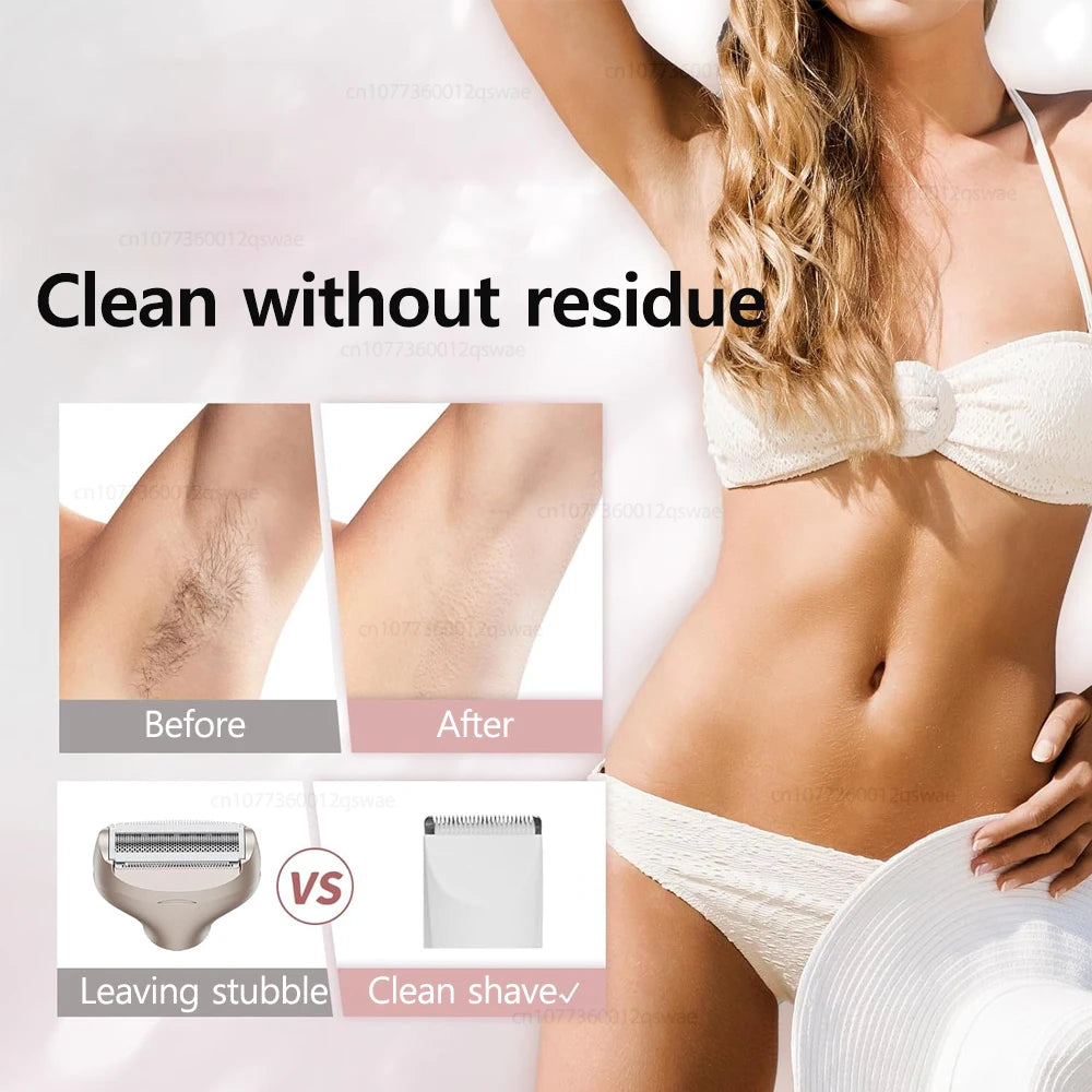 Electric Razor for Women Rechargeable Bikini Trimmer for Women Body Face Legs Underarm Hair Remover Painless Women Shaver