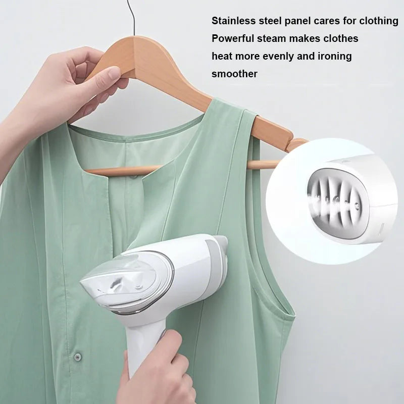 Small Portable Steamer Iron Garment 2 in 1 Foldable Clothes Steamer With 30s Fast Heat-up 1000W Portable Folding Travel Steamer