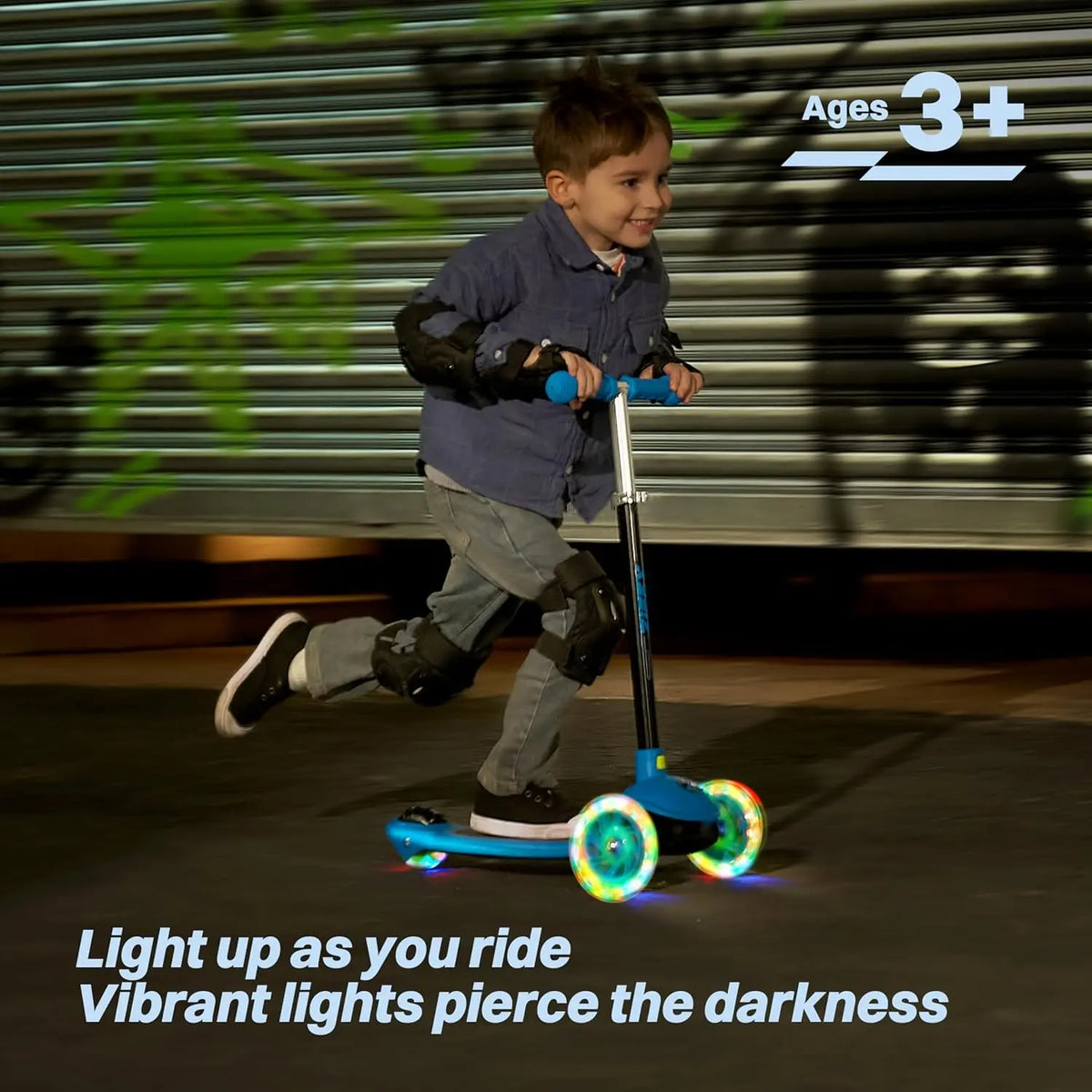 Joyfy Kids Multicolor 3 Wheel Scooter Toddler with LED Light-Up