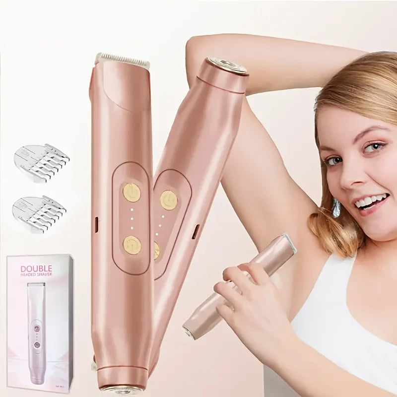 Women Electric Shaver Double Heads Waterproof Portable