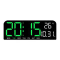 USB Powered 9 Inch Large Digital Wall Clock Temperature Date Week Timing Countdown Auto-Dimmer 2 Alarm 12/24H LED Alarm Clock