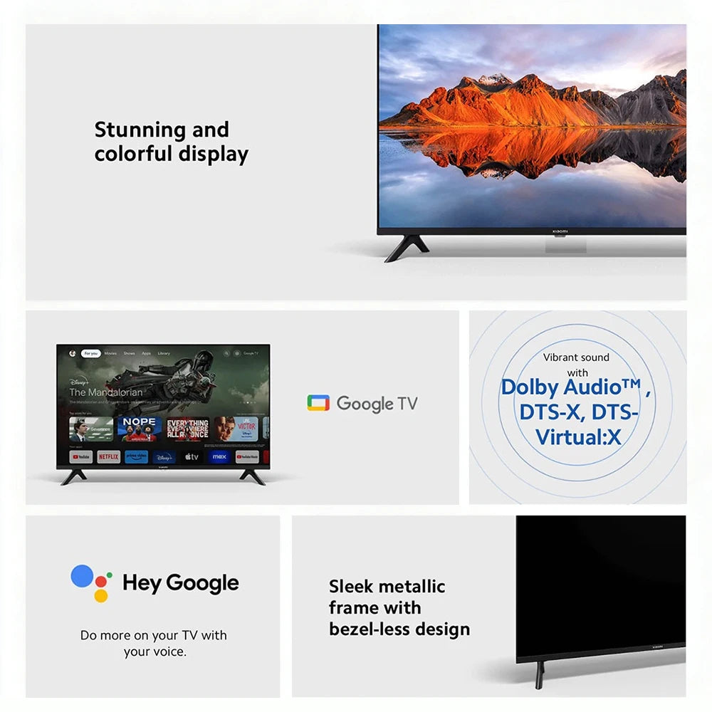 Xiaomi TV A 32, Compact Size With Colorful Screen, Dynamic Sound With Dolby Audio