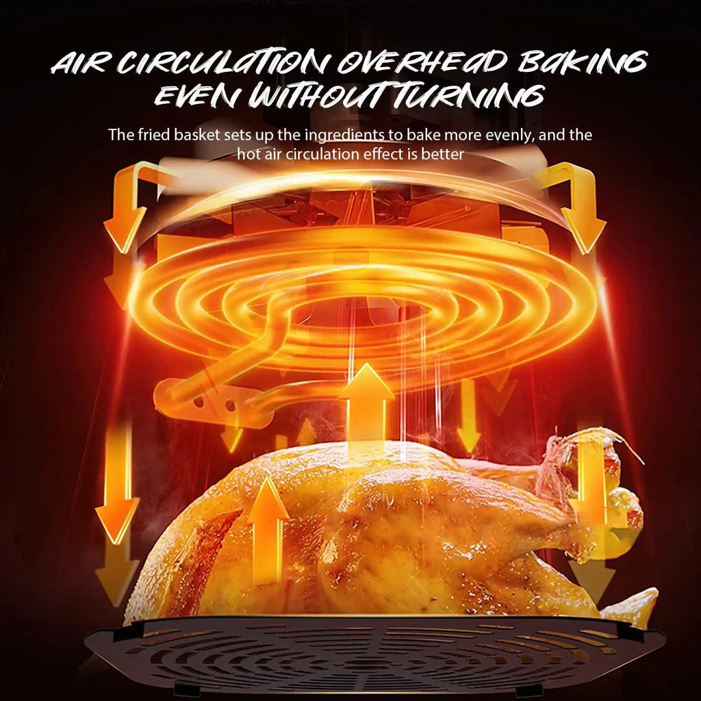8L Air Fryer Stainless Steel Visible Large Ccapacity Electric Oven